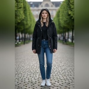 Nautica Black Hooded Jacket